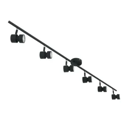 Wohnzimmerlampen|Metall Lampen*Steinhauer Deckenspot beweglich Schwarz 134 cm inkl. GU10 6-flmg