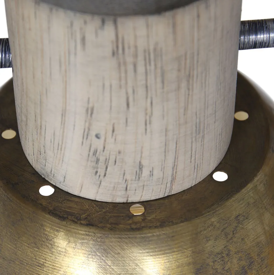 Steinhauer Deckenspot 3-flammig Holz Metall 59 cm E27 flexibel< Deckenleuchten|Spots