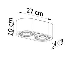 Sollux Deckenspot 2-flammig klein Modern Holz wohnlich DIWO< Holzlampen|Moderne Lampen