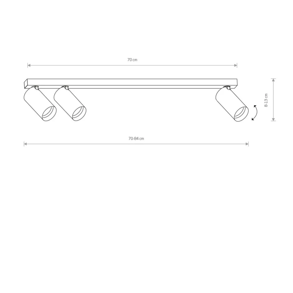 Nowodvorski Deckenspot 3-flammig Schwarz GU10 Metall verstellbar< Deckenleuchten|Flurlampen