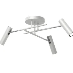 Luminex Deckenspot flexibel Grau Chrom GU10 B:89 cm stilvoll< Spots|Flurlampen