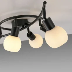 Flurlampen|Bürolampen*Just Light Deckenspot Glas Metall 6-flammig inkl E14 5 W flexibel