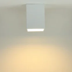 Flurlampen|Bürolampen*Luminex Deckenspot GU10 Weiß Metall eckig 11,5 cm breit DOWNLIGHT