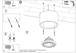 Sollux Deckenspot Holz Ø 14 cm H: 10 cm klein GU10 DIWO< Holzlampen|Moderne Lampen