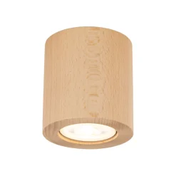 Spots|Flurlampen*TK Lighting Deckenspot Holz GU10 Ø 8 cm rund H: 8,5 cm in Buche