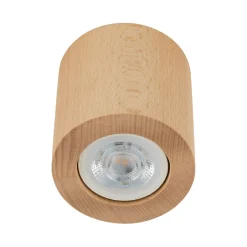 Spots|Flurlampen*TK Lighting Deckenspot Holz GU10 Ø 8 cm rund H: 8,5 cm in Buche