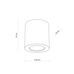 Spots|Flurlampen*TK Lighting Deckenspot Holz GU10 Ø 8 cm rund H: 8,5 cm in Buche