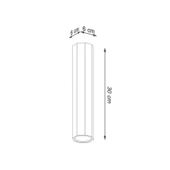 Holzlampen|Moderne Lampen*Sollux Deckenspot Holz H: 30 cm schmal GU10 blendarm Modern