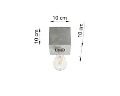 Spots|Küchenlampen*Sollux Deckenspot LABERIA Beton 10x10x10 cm Würfel klein für