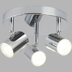 Searchlight Deckenspot LED verstellbar D: 26 cm Chrom rund< Wohnzimmerlampen|Glaslampen