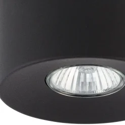 TK Lighting Deckenspot Metall Ø 11 cm rund klein flach GU10 Schwarz< Spots|Küchenlampen