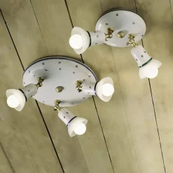 Wohnzimmerlampen|Keramiklampen*Ferroluce Deckenspot Metall Keramik verstellbar Ø 32 cm E14 rund