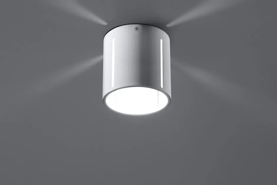 Spots|Küchenlampen*Sollux Deckenspot rund klein Ø 10 cm Weiß Metall Modern flach