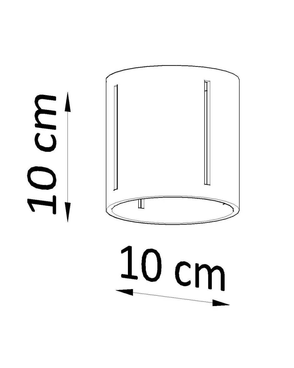 Spots|Küchenlampen*Sollux Deckenspot rund klein Ø 10 cm Weiß Metall Modern flach