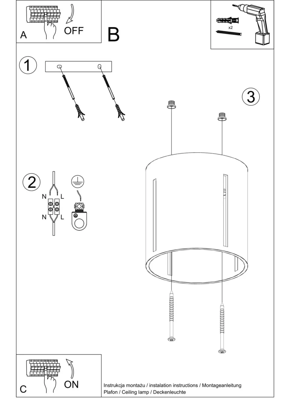 Spots|Küchenlampen*Sollux Deckenspot rund klein Ø 10 cm Weiß Metall Modern flach