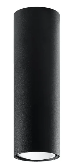 Sollux Deckenspot Schwarz 20 cm hoch Ø 6 cm schmal GU10 Metall< Küchenlampen|Moderne Lampen