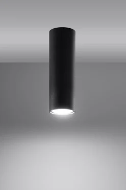 Sollux Deckenspot Schwarz 20 cm hoch Ø 6 cm schmal GU10 Metall< Küchenlampen|Moderne Lampen