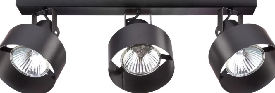 Deckenleuchten|Spots*Sigma Deckenspot Schwarz 3 verstellbare Schirme
