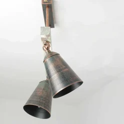 Luminex Deckenspot Shabby Kupfer 2-flammig E27 Metall Holz< Deckenleuchten|Esszimmer Lampen