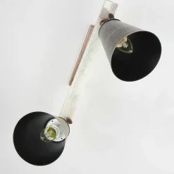 Luminex Deckenspot Shabby Kupfer 2-flammig E27 Metall Holz< Deckenleuchten|Esszimmer Lampen