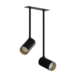 Spots|Feuchtraumleuchten*Nowodvorski Deckenspot Unterputzmontage 2-flammig GU10 in Schwarz Gold