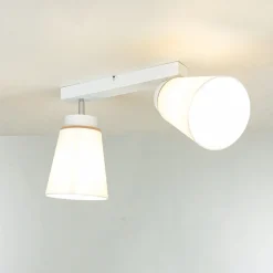 Deckenleuchten|Flurlampen*Lamkur Deckenstrahler Aufbau Weiß Modern Stoff wohnlich