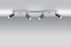 Sollux Deckenstrahler Chrom 80 cm lang 4-flammig länglich< Moderne Lampen|Küchenlampen