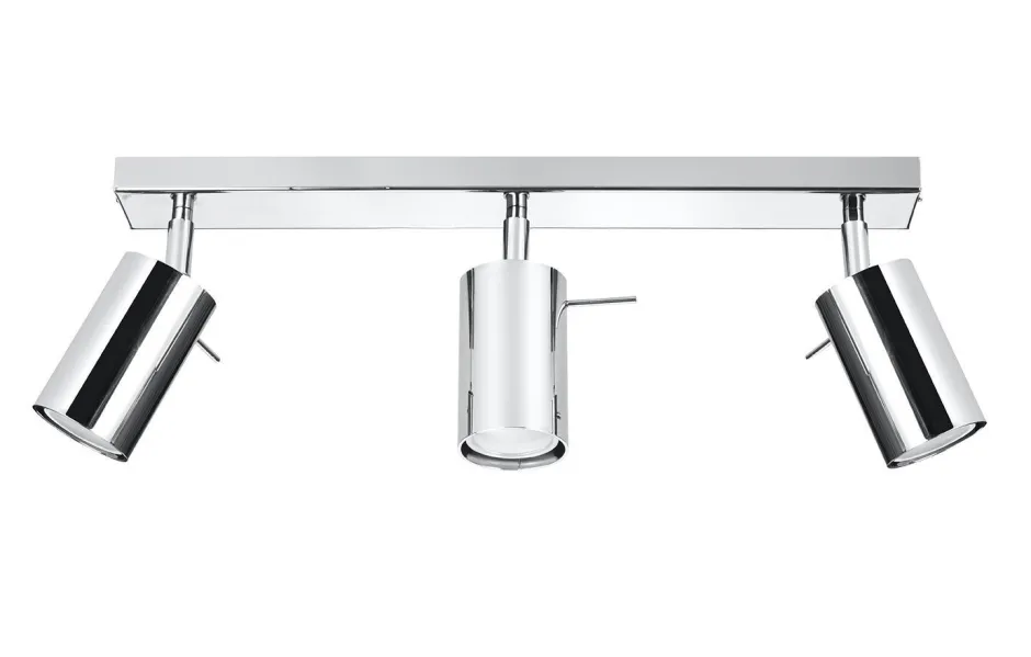 Wohnzimmerlampen|Moderne Lampen*Sollux Deckenstrahler ETNA Metall Chrom 3-flammig GU10