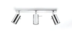 Wohnzimmerlampen|Moderne Lampen*Sollux Deckenstrahler ETNA Metall Chrom 3-flammig GU10