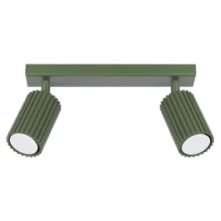 Sollux Deckenstrahler 2-flammig B: 30 cm klein schwenkbar GU10 Grün< Flurlampen|Wohnzimmerlampen