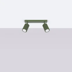 Sollux Deckenstrahler 2-flammig B: 30 cm klein schwenkbar GU10 Grün< Flurlampen|Wohnzimmerlampen