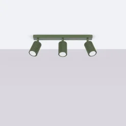 Sollux Deckenstrahler 3-flammig GU10 B: 45 cm Grün aus Aluminium< Wohnzimmerlampen|Metall Lampen