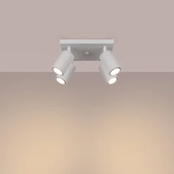 Flurlampen|Wohnzimmerlampen*Sollux Deckenstrahler 4-flammig GU10 B: 25 cm klein Weiß Modern