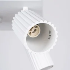 Flurlampen|Wohnzimmerlampen*Sollux Deckenstrahler 4-flammig GU10 B: 25 cm klein Weiß Modern