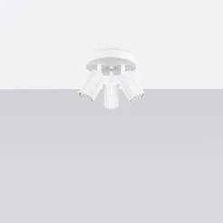 Flurlampen|Wohnzimmerlampen*Sollux Deckenstrahler 3-flammig GU10 rund Ø 19,5 cm klein Weiß BERTA