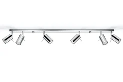 Deckenleuchten|Flurlampen*Sollux Deckenstrahler 6-flammig GU10 118 cm Chrom Metall