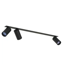 Nowodvorski Deckenstrahler 3-flammig GU10 Schwarz Metall Unterputz< Deckenleuchten|Spots