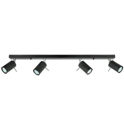 Easylight Deckenstrahler 4-flammig GU10 80 cm lang Schwarz Metall< Deckenleuchten|Flurlampen