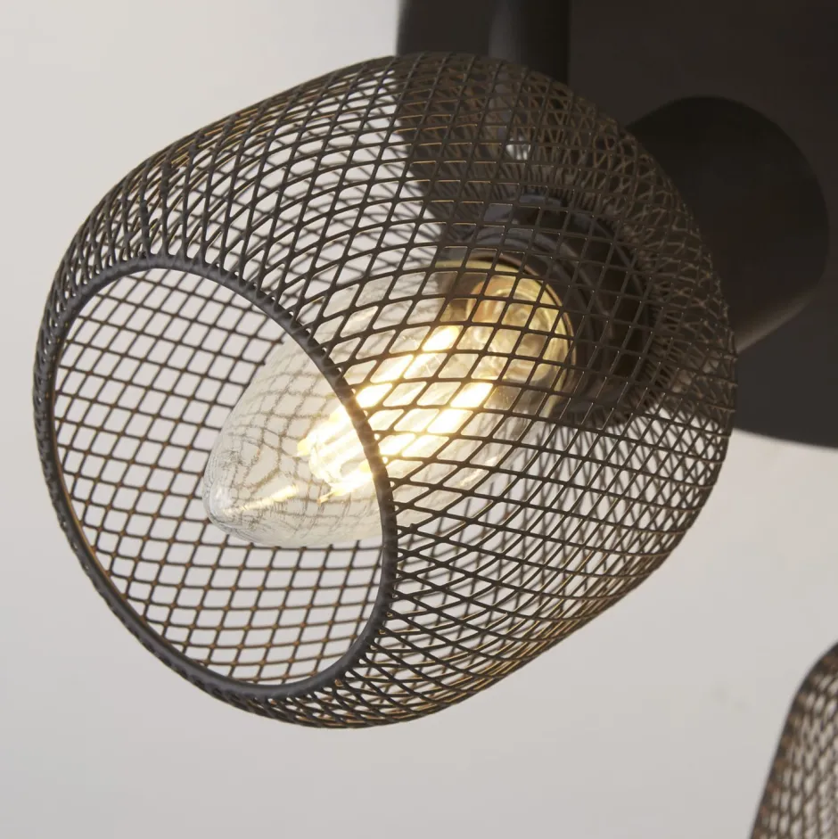 Searchlight Deckenstrahler 3-flammig Schwarz E14 D: 36 cm Metall< Deckenleuchten|Flurlampen