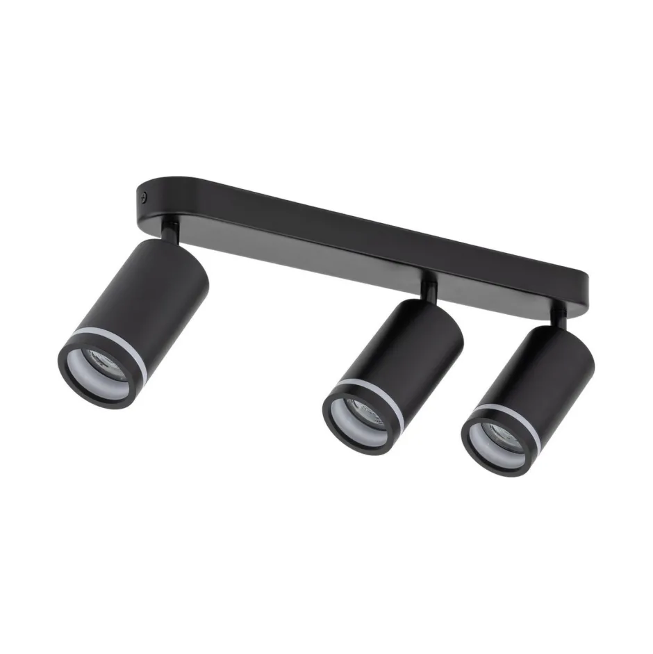 Deckenleuchten|Spots*TK Lighting Deckenstrahler 3-flammig Schwarz 55 cm lang Metall GU10