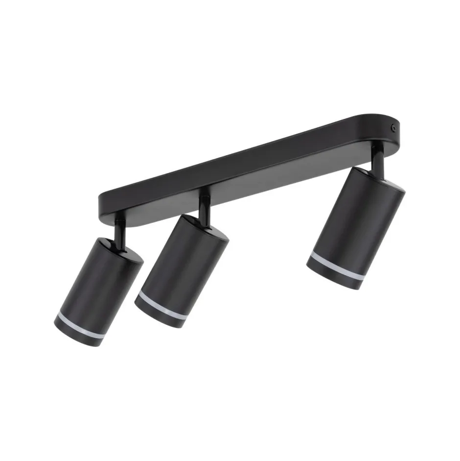 Deckenleuchten|Spots*TK Lighting Deckenstrahler 3-flammig Schwarz 55 cm lang Metall GU10