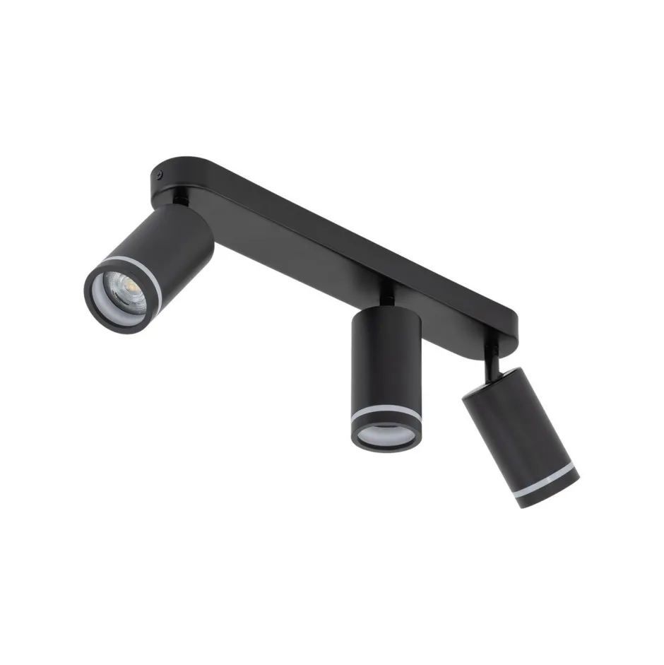 Deckenleuchten|Spots*TK Lighting Deckenstrahler 3-flammig Schwarz 55 cm lang Metall GU10