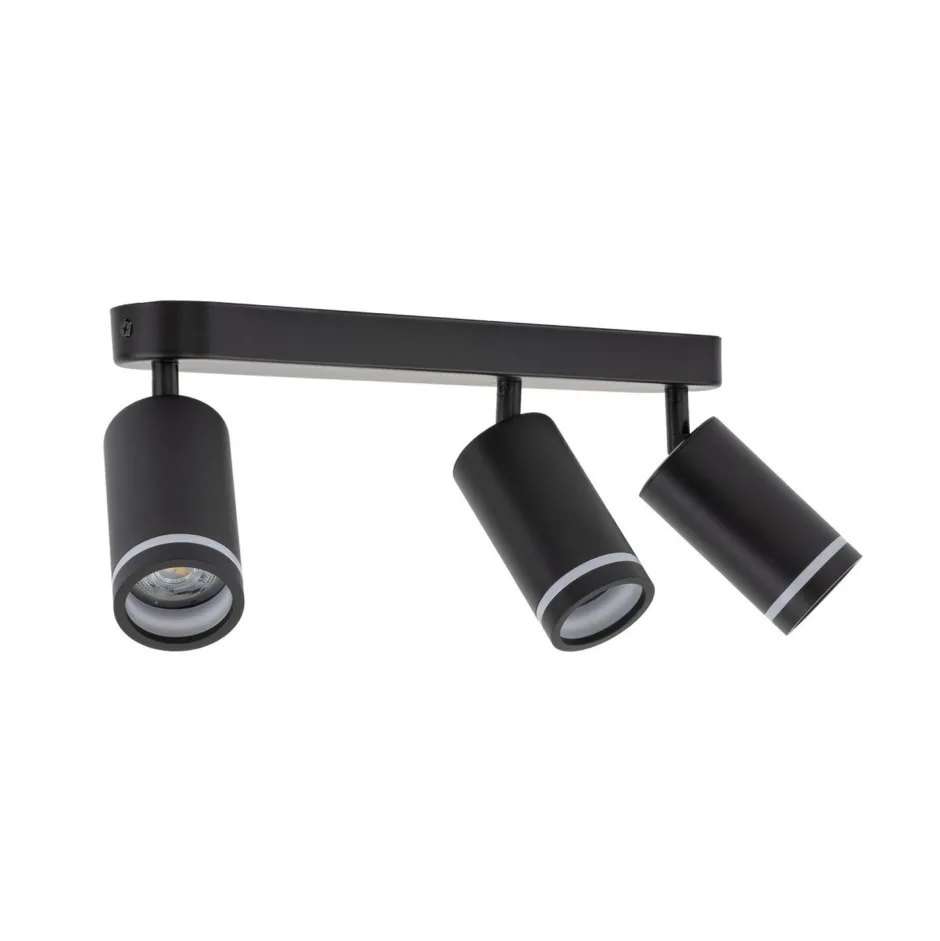 Deckenleuchten|Spots*TK Lighting Deckenstrahler 3-flammig Schwarz 55 cm lang Metall GU10