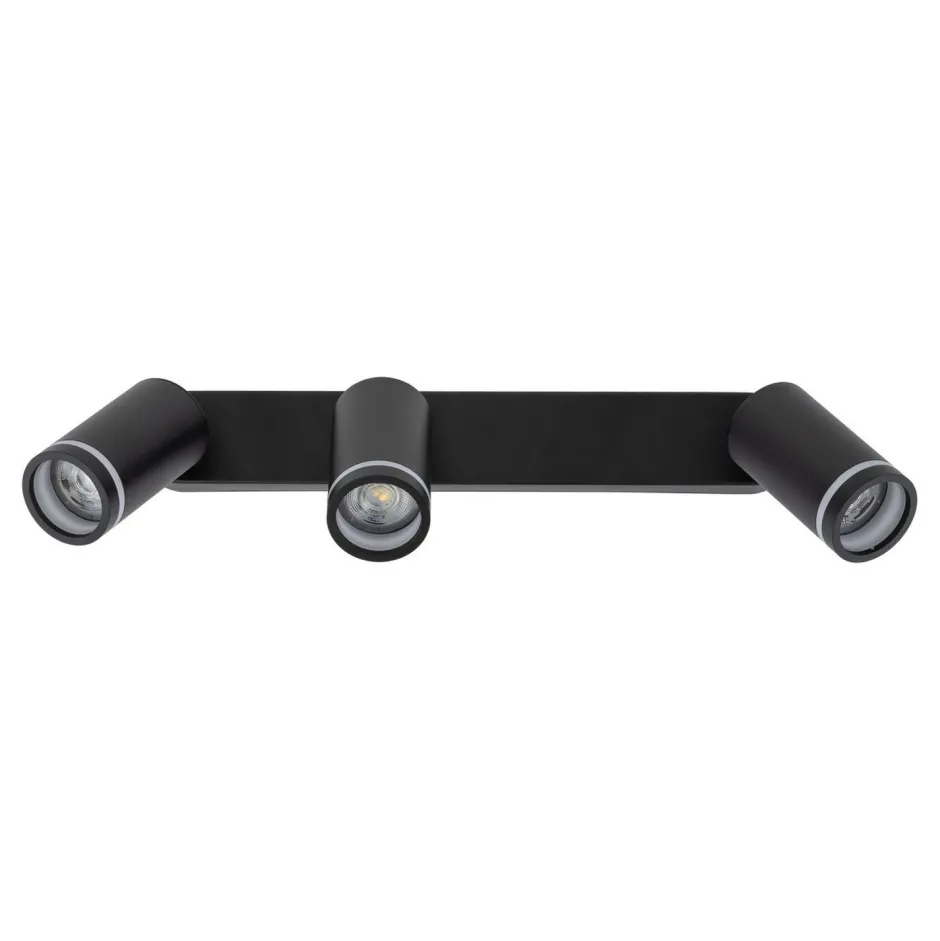 Deckenleuchten|Spots*TK Lighting Deckenstrahler 3-flammig Schwarz 55 cm lang Metall GU10
