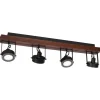 Luminex Deckenstrahler flexibel Holz Metall Schwarz 4-flammig< Spots|Flurlampen