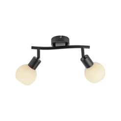 Flurlampen|Bürolampen*Just Light Deckenstrahler Glas Metall 43 cm inkl E14 5 W flexibel