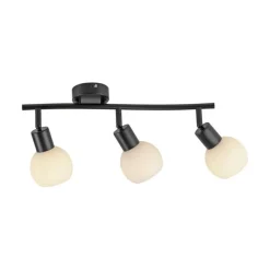 Flurlampen|Bürolampen*Just Light Deckenstrahler Glas Metall inkl E14 3000 K flexibel