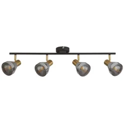 Searchlight Deckenstrahler Glas Metall B: 84 cm 4-flammig E14 verstellbar< Deckenleuchten|Flurlampen