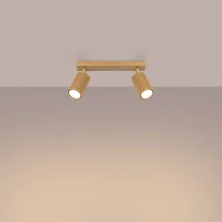 Flurlampen|Wohnzimmerlampen*Sollux Deckenstrahler in Gold 2-flammig GU10 B: 30 cm schwenkbar