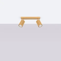 Flurlampen|Wohnzimmerlampen*Sollux Deckenstrahler in Gold 2-flammig GU10 B: 30 cm schwenkbar